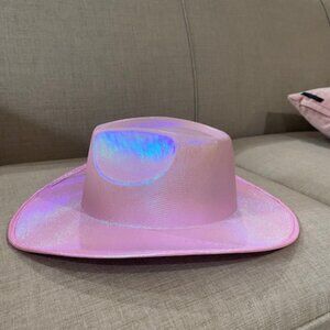 Pink Holographic / iridescent Cowgirl hat